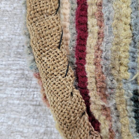 VTG Black Cat Fays Garret Seat Cushion Rug Round Hand Hook Loop Signed Folk Art - Picture 14 of 16